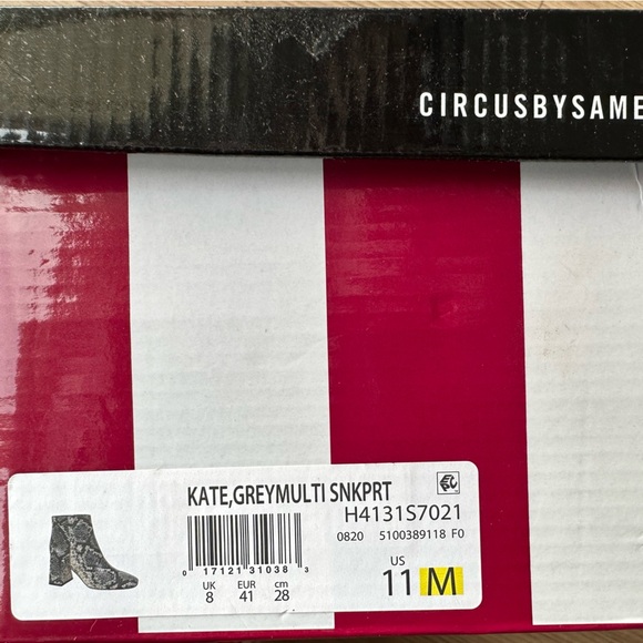 NWT Sam Edelman Circus Snakeskin Heeled Booties, size 11 - Picture 7 of 7